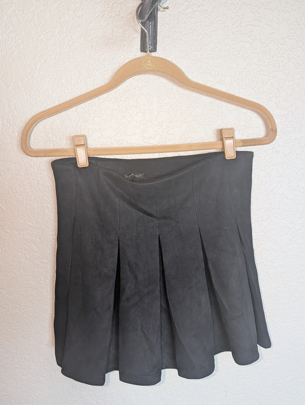 ⚡3/$20 Shinestar Black Pleated Pleated Suede-Like Mini Skirt